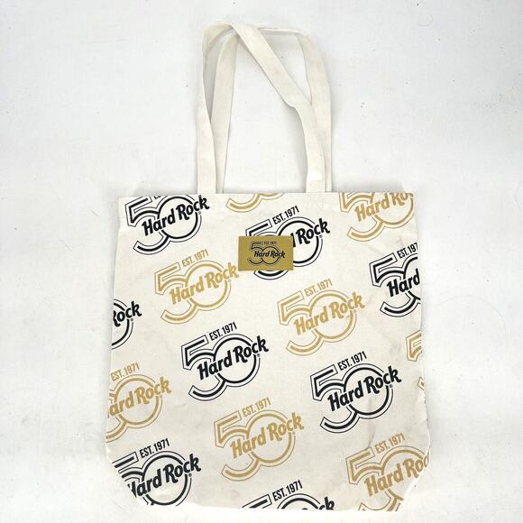 Hard Rock Cafe Handbags - Hard Rock Canvas Tote bag 50th Anniversary Limited Edition Gold Black